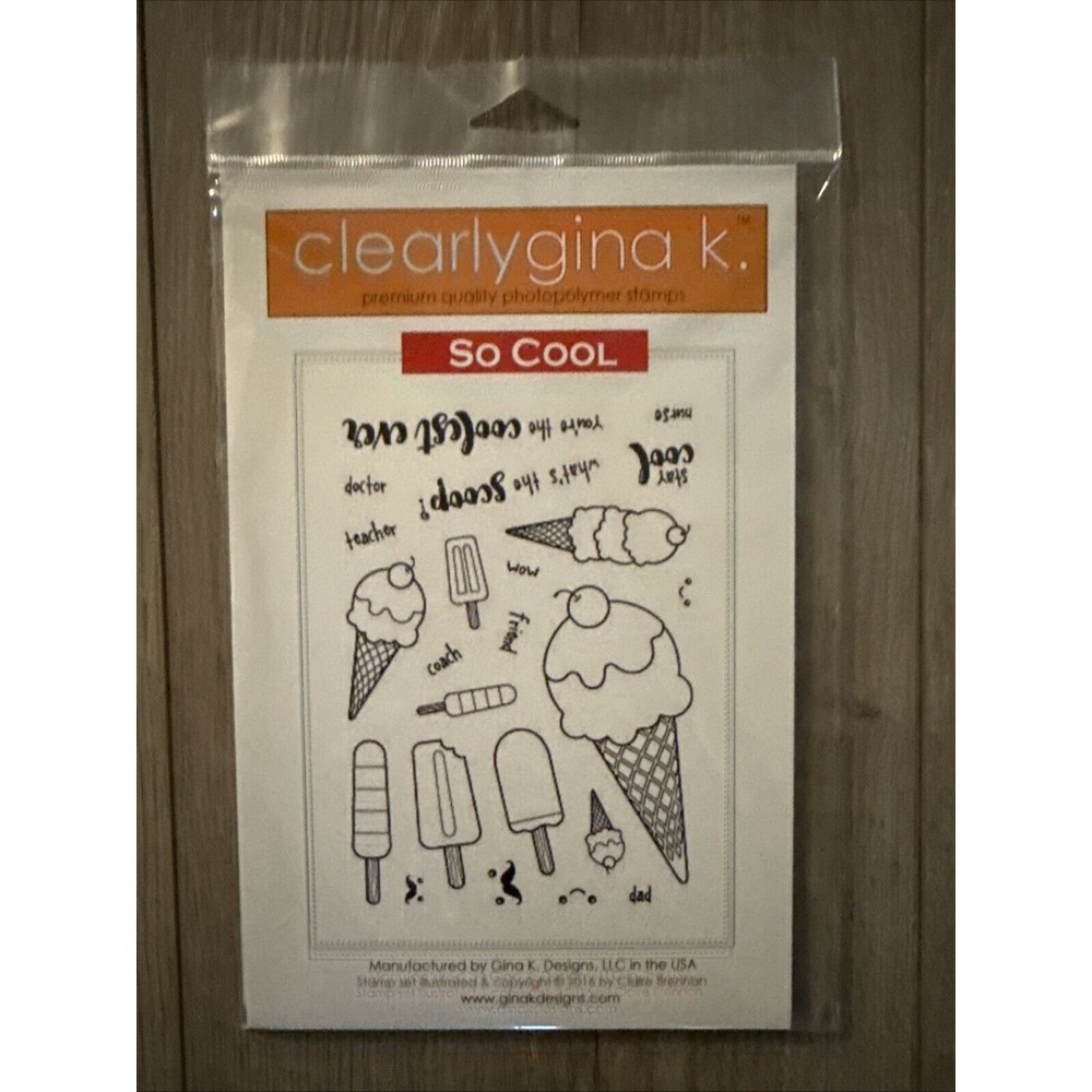 NEW Clearly Gina‎ K. Photopolymer Stamps So Cool